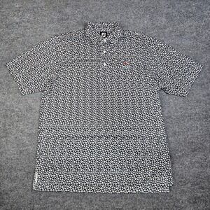 Footjoy Lisle Floral Print Polo Shirt Men's XL Golf Performance Wigwam Golf Club